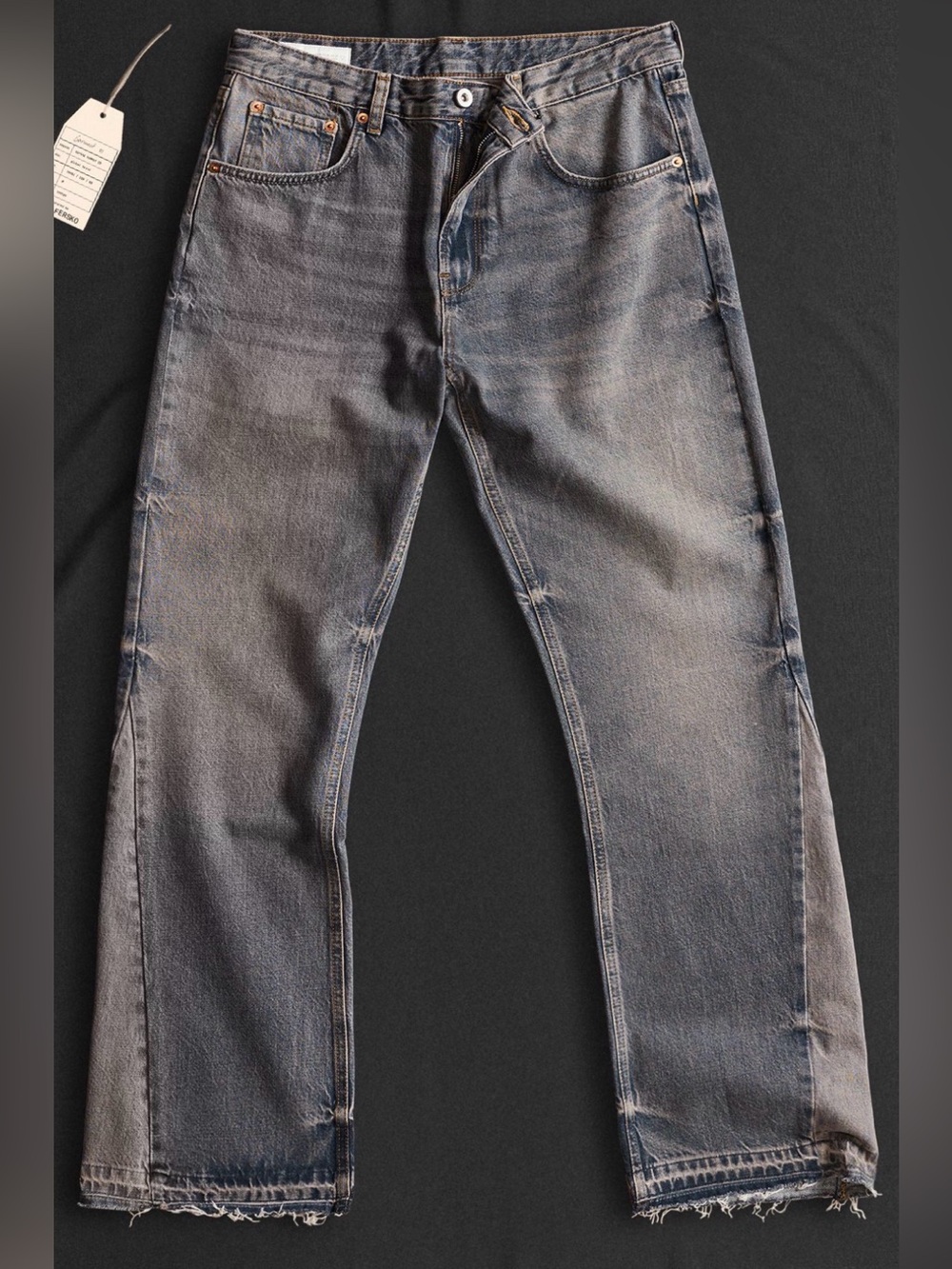 Relaxed Bootcut Flared Jeans Blue Wash